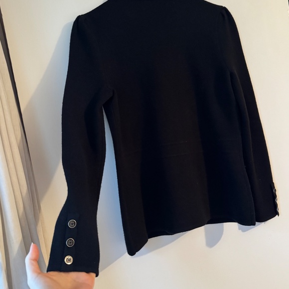 Talbots 100% merino wool black cardigan jacket sweater new size s petite women's - Picture 6 of 10